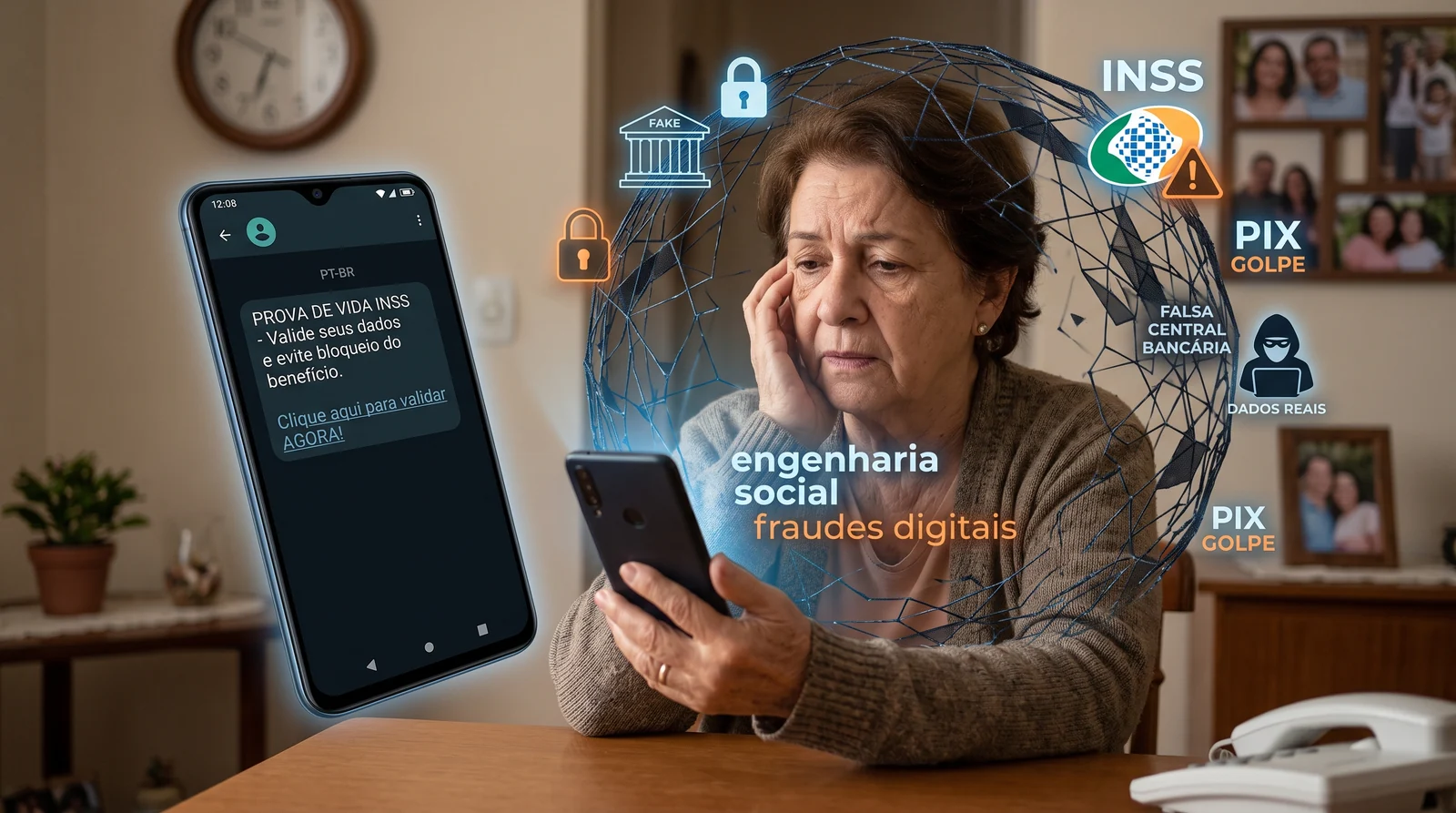 Idosos viram alvo de fraudes que usam dados reais e vínculos de afeto