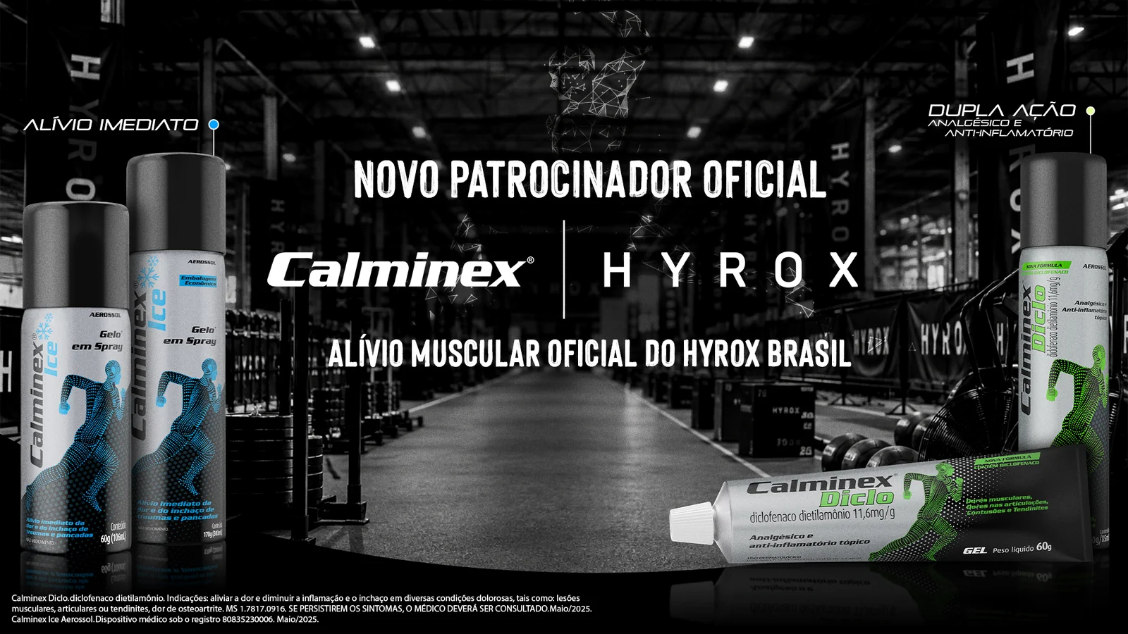 Calminex vira analgésico oficial do HYROX Brasil em temporada recorde