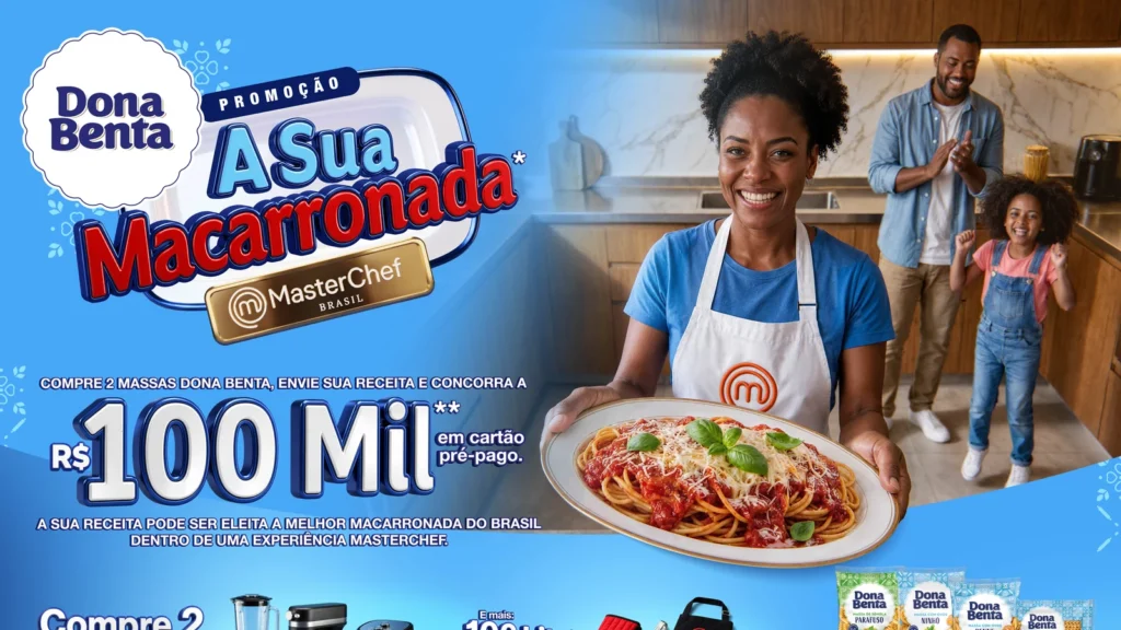 Dona Benta e MasterChef premiam melhor macarronada com R$ 100 mil